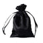 12 Pack 4"x6" Black Satin Wedding Party Favor Bags, Drawstring Pouch Gift Bags