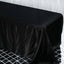 Satin Rectangular 90"x132" Tablecloth Black - Seamless Stylish Table Cover for Weddings and Parties