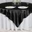 Satin 72"x72" Table Overlay Square Tablecloth Black - Smooth Finish for Luxurious Events