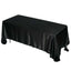 Satin Rectangular 72"x120" Tablecloth Black - Smooth & Easy to Maintain Table Cover