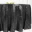 Sequin 120" Round Tablecloth Black - Seamless Glittering Table Cover