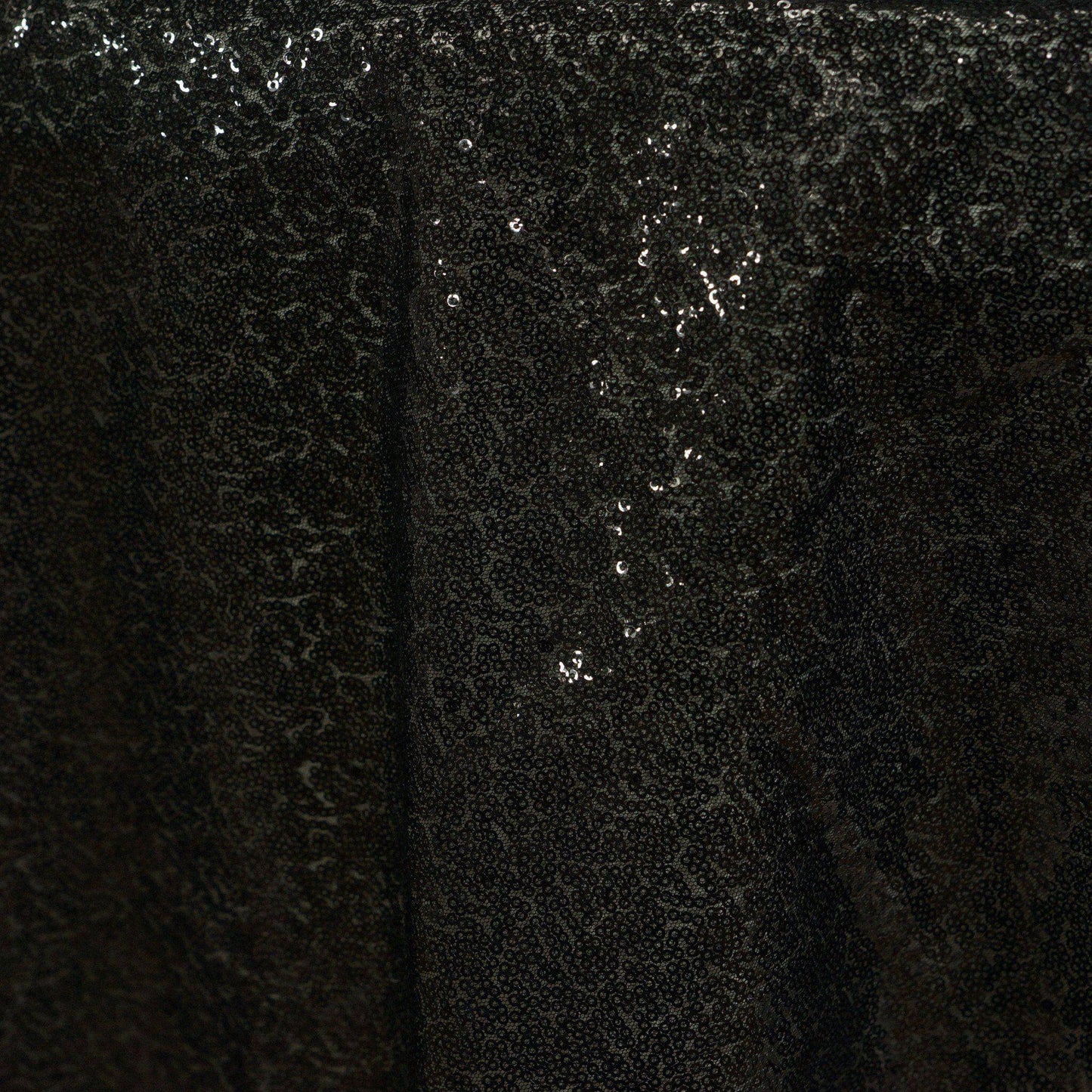 Sequin 72"x72" Table Overlay Square Tablecloth Black - Sparkly Design for Stunning Events