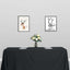 Polyester 90"x132" Rectangle Tablecloth Black - Seamless Wrinkle-Resistant Design for Luxe Celebrations