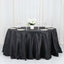 Taffeta 132" Round Tablecloth Black - Seamless Accordion Crinkle Design for Exquisite Occasions
