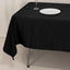 Lamour Satin 60"x102" Rectangle Tablecloth Black - Durable & Silky Soft Feel Table Cover for Weddings & Banquets