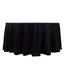 100% Cotton 120" Round Tablecloth Black Linen - Seamless, Soft & Breathable Table Cover