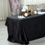 Premium Velvet 90"x132" Rectangle Tablecloth Black - Reusable Soft & Polished Seamless Table Cover for Luxury Weddings & Events