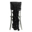 1 Set Chiffon Hoods Chair Sashes with Willow Ruffles Design Black - Stylish Decor for Weddings & Gatherings