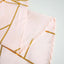 Polyester 54"x54" Square Tablecloth Blush with Gold Foil Geometric Pattern - Wrinkle-Resistant & Durable Table Cover
