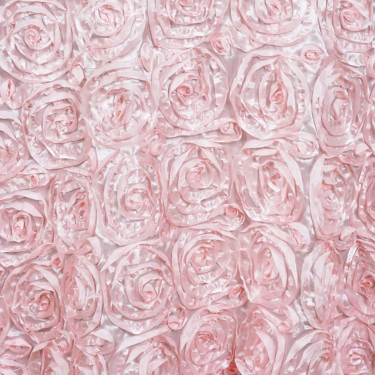 Satin Rosette Chair Cover for Banquet Chairs Blush - Stretch Fitted Slip-On Slipcover