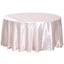 Satin 120" Round Tablecloth Blush - Stylish Seamless Table Cover