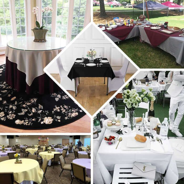 Premium Polyester 54"x54" Square Tablecloth Blush - Stain and Wrinkle-Resistant 220GSM Table Cover