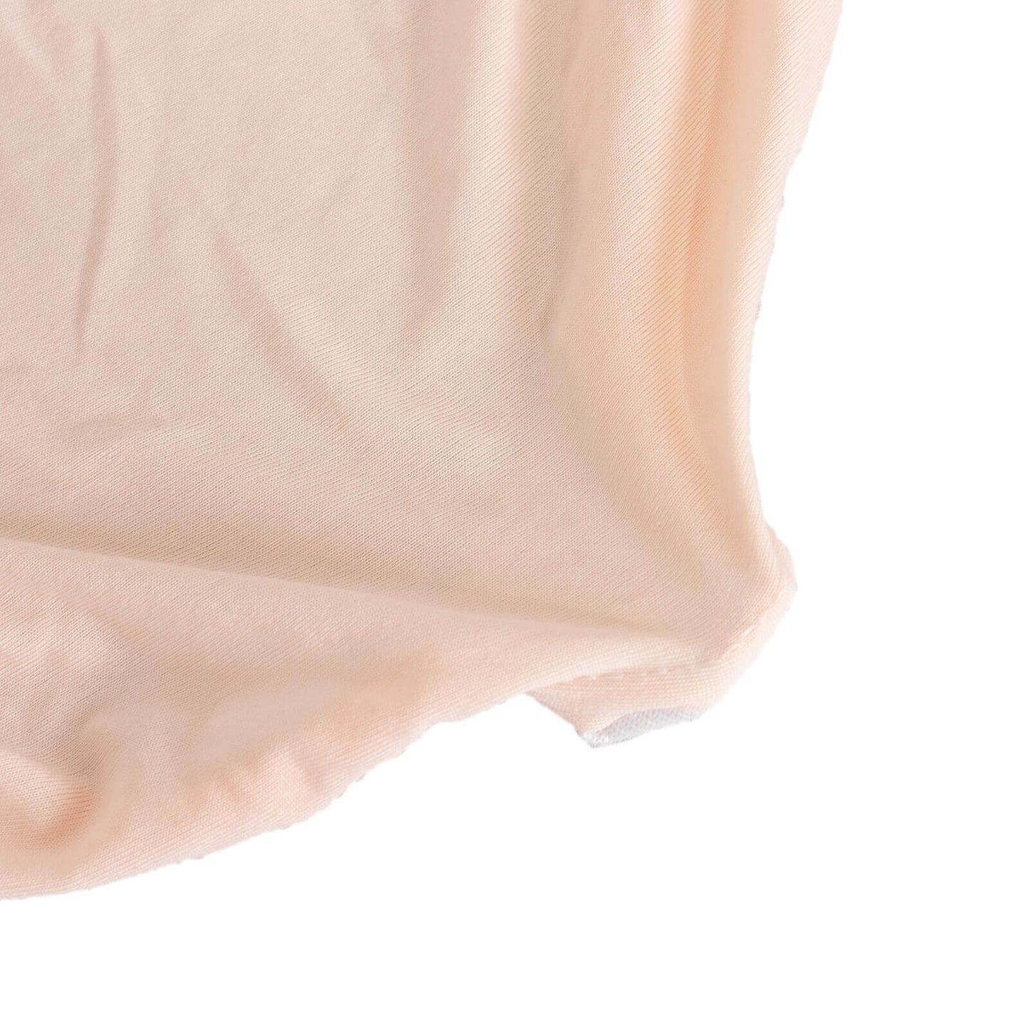 Spandex Chair Cover with Silver Rhinestone Buckled Sash Band Blush - Stretch Fitted Slipcover