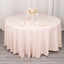 Premium Polyester 120" Round Tablecloth Blush - Seamless 220GSM Wrinkle-Resistant Table Cover