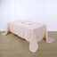 Faux Linen 90"x132" Rectangular Tablecloth Blush Seamless with Slubby Textured - Wrinkle Resistant & Seamless Table Cover