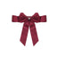 5 Pack Satin Faux Leather Chair Sashes Burgundy - Durable Double Sided Pre-tied Bow Tie Chair Bands with Diamond Rhinestone Buckles