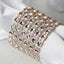 10 Pack Rhinestone Napkin Rings with Velcro Brooch Buckle Champagne - Stylish Design for Chair Sashes