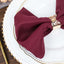 5 Pack Premium Polyester 20"x20" Napkins Burgundy - Wrinkle-Resistant & Durable Dinner Napkins
