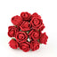 48 Roses 1" Burgundy Real Touch Artificial DIY Foam Rose Flowers With Stem, Craft Rose Buds