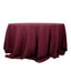 Premium Polyester 132" Round Tablecloth Burgundy - Seamless 220GSM Wrinkle-Resistant Table Cover