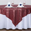 Sequin 72"x72" Table Overlay Square Tablecloth Burgundy - Sparkly Table Cover