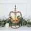 Metal Crown Spiral Pillar Candle Holder Stand Gold - Jeweled Votive Candle Centerpiece 13"