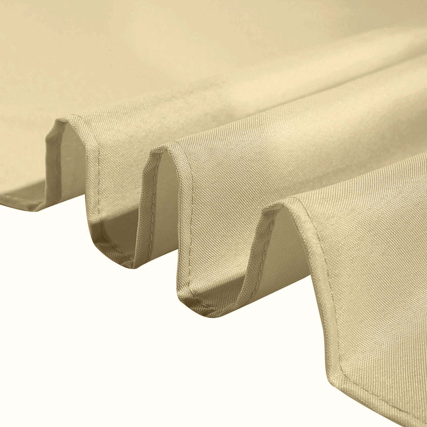 Polyester 90" Round Tablecloth Champagne - Stain & Wrinkle-Resistant Table Cover