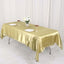 Satin Rectangular 60"x102" Tablecloth Champagne - Smooth and Lustrous Table Cover