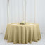 Polyester 132" Round Tablecloth Champagne - Seamless Chic Table Cover