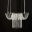 Acrylic Hanging Chandelier Cake Stand with Crystal Drapes - Suspended Round Wedding Cake Swing with 5ft Steel Wire Chains 25"