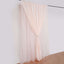 Blush Chiffon Polyester Event Curtain Drapes, Dual Layer Divider Backdrop Curtain Panels with Rod Pockets - 10ftx10ft