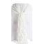 1 Set Chiffon Hoods Chair Sashes with Willow Ruffles Design Ivory - Stylish Chair Bow Decor