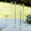 2-Pack Clear Ribbed Glass Hurricane Shades Open End Design - Stylish Candelabra Pillar Candle Holder Table Centerpiece 18"