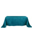 Taffeta 90"x132" Rectangle Tablecloth Teal - Seamless Accordion Crinkle Table Cover