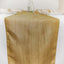 Taffeta 12"x108" Table Runner Gold - Accordion Crinkle Design for Modern Gatherings