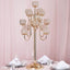 Metal Crystal Beaded Candelabra Gold 13 Arm Design - Table Centerpiece for Events 40"