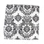 5 Pack Taffeta 20"x20" Napkins Black/White Damask Flocking Design - Decorative Dinner Napkins with a Luxurious Touch