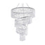 24" 4-Tier Acrylic Diamond Crystal Chandelier Hanging Pendant Lighting Chandelier