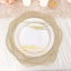 6-Pack Dining Table Mats Rose Flower Design Metallic Gold - Vinyl Round Non-Slip and Washable Table Mats 15"