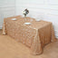 Sequin 90"x132" Rectangle Tablecloth Matte Champagne - Seamless Big Payette Table Cover