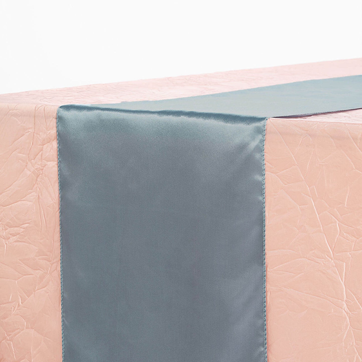 Satin 12"x108" Table Runner Dusty Blue - Stylish Table Linen