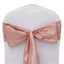 5 Pack Taffeta 6"x106" Chair Sashes Dusty Rose Accordion Crinkle Texture - Stylish Decor for Weddings & Gatherings