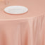 Lamour Satin 120" Round Tablecloth Dusty Rose - Seamless Table Cover with Soft Tempered Sheen