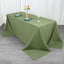 Premium Polyester 90"x132" Rectangle Tablecloth Dusty Sage Green - Seamless 220GSM Stain-Resistant Table Cover