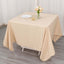 Premium Polyester Square Tablecloth 70"x70" Beige 220GSM Wrinkle-Resistant Table Cover