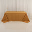 Premium Polyester 90"x132" Rectangle Tablecloth Gold - Seamless 220GSM Stain-Resistant Design for Luxurious Events