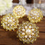 4 Pack Pearl And Diamond Rhinestone Flower Gold Metal Napkin Rings, Decorative Napkin Buckle Holders