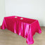 Satin Rectangular 90"x156" Tablecloth Fuchsia - Seamless Table Cover