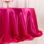 Satin 132" Round Tablecloth Fuchsia - Stylish Seamless Table Cover