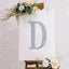 Decorative Rhinestone Alphabet "D" Letter Stickers, Glitter Adhesive Craft Letters Silver DIY Sparkle Embellishments 8"